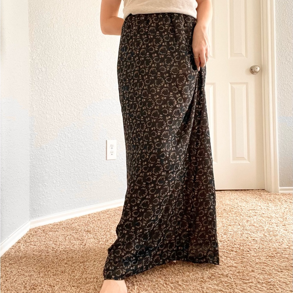 Vintage Max Studio Printed 90s Style Floral Maxi Skirt